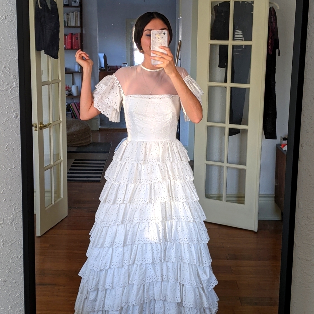 1970 vintage wedding dress